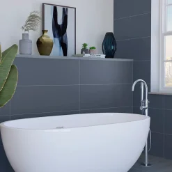 Etile Carrelage Mural Pour Douche|Carrelage Mural Pour Cuisine<Faïence murale bleu mat L.90 x l.30 cm x ép.10,5 mm, Aspen