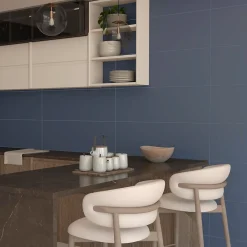 Etile Carrelage Mural Pour Douche|Carrelage Mural Pour Cuisine<Faïence murale bleu mat L.90 x l.30 cm x ép.10,5 mm, Aspen