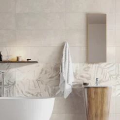 Twixit Faïence Pour Douche|Faïence Pour Pièce À Vivre<Faïence murale effet béton gris satin L.90 x l.30 cm x ép.10 mm, Brush