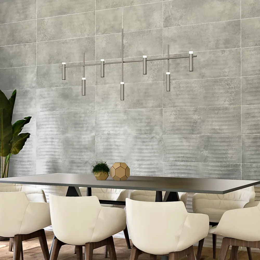 Baldocer Faïence Effet Béton|Faïence Pour Douche<Faïence murale effet béton gris foncé mat décor vague L.90 x l.30 cm x ép.10,5 mm, Unik