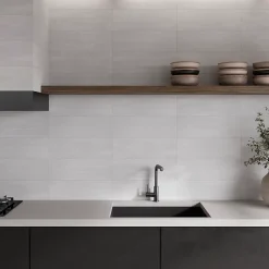 Ecoceramic Faïence murale effet béton blanc mat L.60 x l.20 cm x ép.9,5 mm, Gallery- Faïence Effet Béton|Carrelage Mural Pour Wc