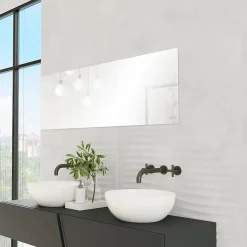 Baldocer Faïence murale effet béton gris clair mat décor vague L.90 x l.30 cm x ép.10,5 mm, Unik- Faïence Effet Béton|Faïence Pour Douche
