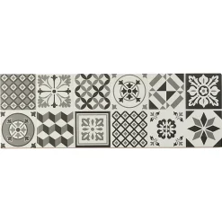 GoodHome Faïence Effet Carreaux De Ciment|Carrelage Mural Pour Douche<Faïence murale effet carreaux de ciment tons noirs et blancs L.60 x l.20 cm x ép.8,3 mm, Konkrete