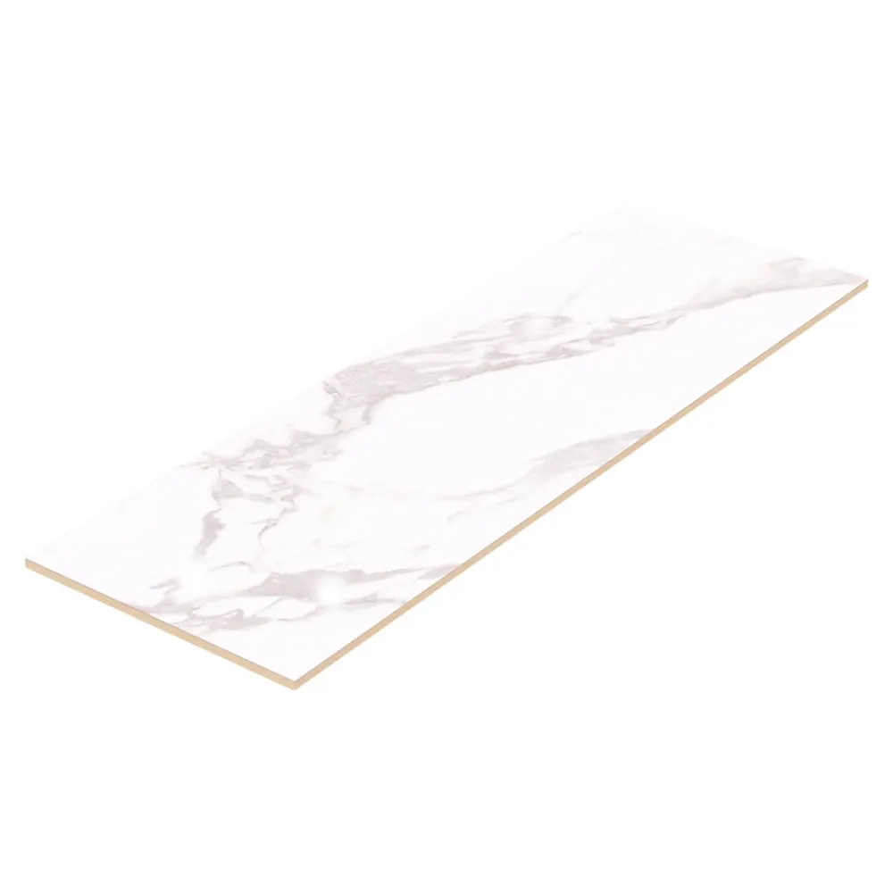 GoodHome Faïence Effet Marbre|Carrelage Mural Pour Wc<Faïence murale effet marbre blanc brillant L.90 x l.30 cm x ép.8,7 mm, Oazis