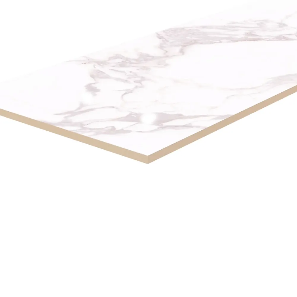 GoodHome Faïence Effet Marbre|Carrelage Mural Pour Wc<Faïence murale effet marbre blanc brillant L.90 x l.30 cm x ép.8,7 mm, Oazis