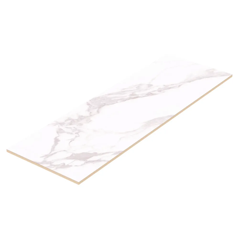GoodHome Faïence Effet Marbre|Carrelage Mural Effet Marbre<Faïence murale effet marbre blanc mat L.90 x l.30 cm x ép.8,7 mm, Oazis