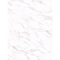 GoodHome Faïence Effet Marbre|Carrelage Mural Effet Marbre<Faïence murale effet marbre blanc mat L.90 x l.30 cm x ép.8,7 mm, Oazis