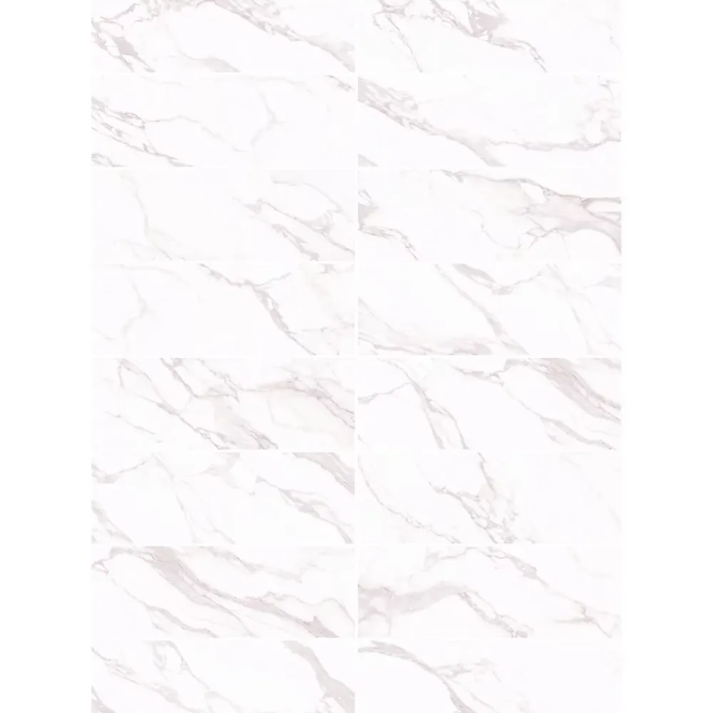 GoodHome Faïence Effet Marbre|Carrelage Mural Effet Marbre<Faïence murale effet marbre blanc mat L.90 x l.30 cm x ép.8,7 mm, Oazis