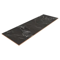 GoodHome Faïence murale effet marbre noir brillant L.60 x l.20 cm x ép.9,4 mm, Aruma- Faïence Effet Marbre|Carrelage Mural Effet Marbre