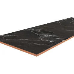 GoodHome Faïence murale effet marbre noir brillant L.60 x l.20 cm x ép.9,4 mm, Aruma- Faïence Effet Marbre|Carrelage Mural Effet Marbre