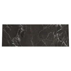 GoodHome Faïence murale effet marbre noir brillant L.60 x l.20 cm x ép.9,4 mm, Aruma- Faïence Effet Marbre|Carrelage Mural Effet Marbre