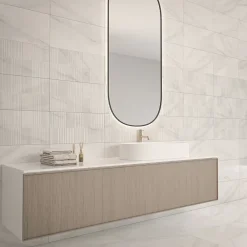 Ecoceramic Faïence Effet Marbre|Faïence Pour Douche<Faïence murale effet marbre blanc brillant L.60 x l.30 cm x ép.7 mm, Celena