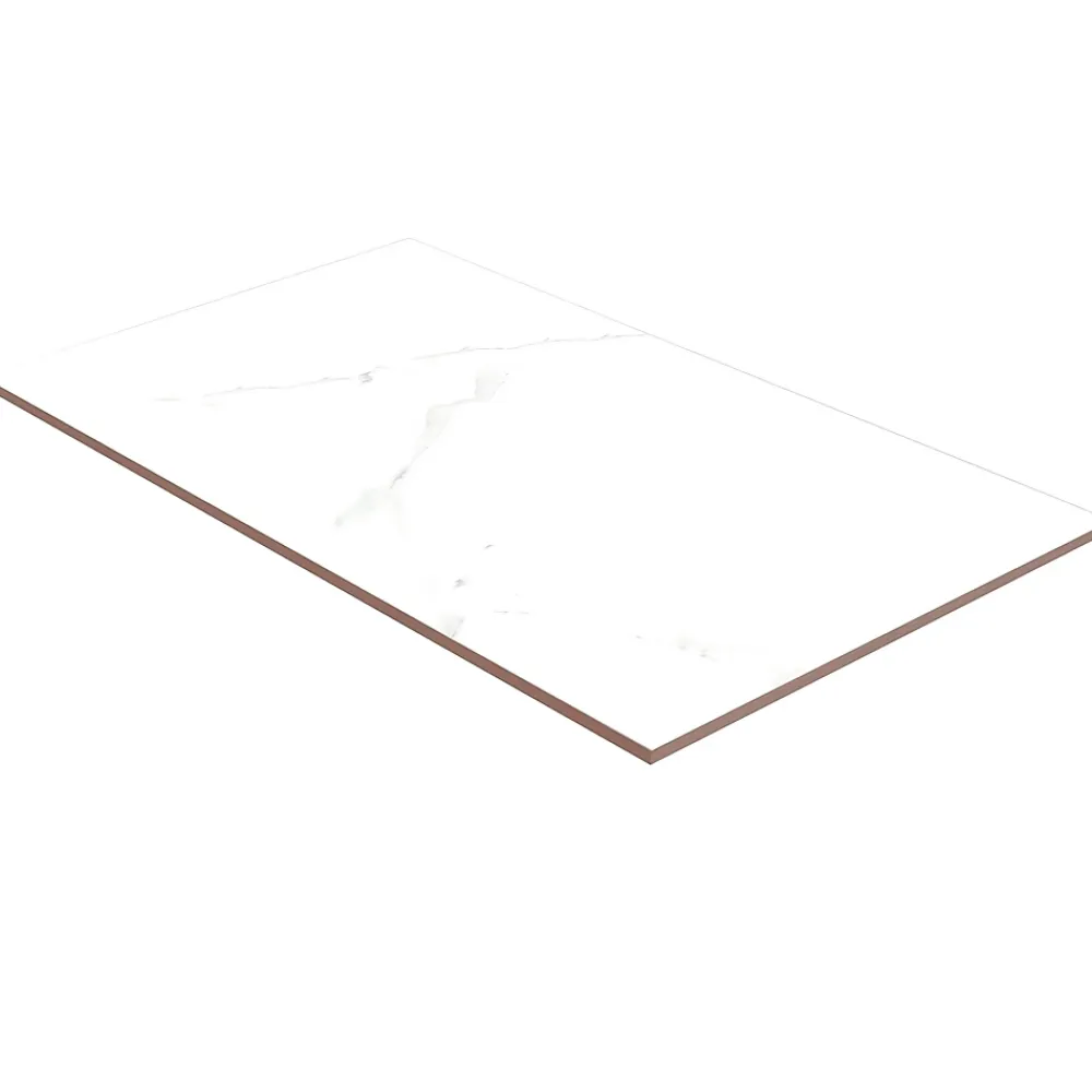 Socer Faïence murale effet marbre blanc brillant L.40 x l.25 cm x ép.8,8 mm, Galac- Faïence Effet Marbre|Carrelage Mural Pour Douche