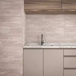 Ecoceramic Faïence murale effet pierre beige mat décor texturé L.60 x l.20 cm x ép.9,5 mm, Althea- Faïence Effet Pierre|Carrelage Mural Pour Douche