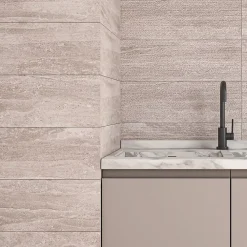 Ecoceramic Faïence murale effet pierre beige mat décor texturé L.60 x l.20 cm x ép.9,5 mm, Althea- Faïence Effet Pierre|Carrelage Mural Pour Douche