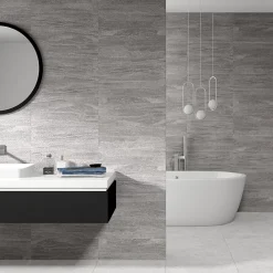 Ecoceramic Faïence Pour Pièce À Vivre|Faïence Effet Pierre<Faïence murale effet pierre gris mat L.60 x l.20 cm x ép.9,5 mm, Althea