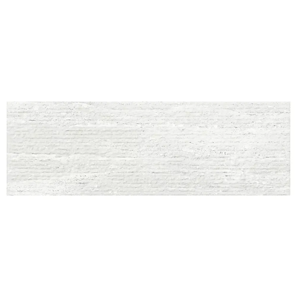 Ecoceramic Faïence murale effet pierre blanc mat décor texturé L.60 x l.20 cm x ép.9,5 mm, Althea- Faïence Effet Pierre|Faïence Pour Douche
