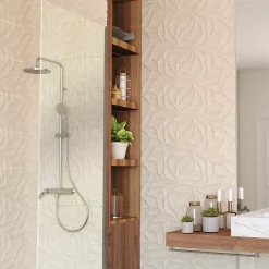 Azulejos Benadresa Faïence Effet Pierre|Carrelage Mural Pour Douche<Faïence murale effet pierre beige mat décor feuille L.90 x l.30 cm x ép.10,5 mm, Avenue