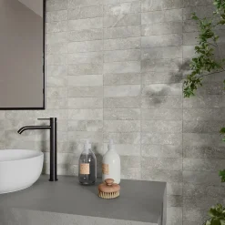Alaplana Faïence Pour Douche|Faïence Effet Pierre<Faïence murale en terre cuite effet pierre gris décor mat L.60 x l.30 cm x ép.8,5 mm, Nor