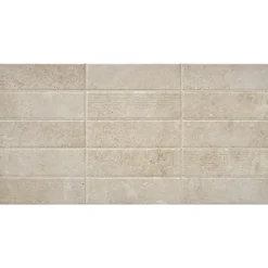 Alaplana Faïence Effet Pierre|Carrelage Mural Effet Pierre<Faïence murale en terre cuite effet pierre décor beige mat L.60 x l.30 cm x ép.8,5 mm, Nor