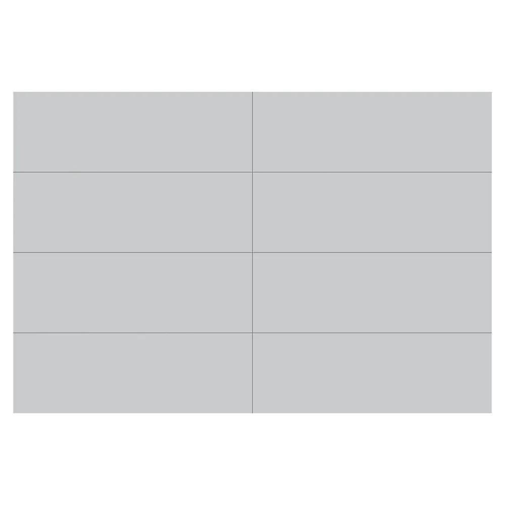 GoodHome Faïence Unie|Faïence Pour Douche<Faïence murale gris clair satiné L.60 x l.20 cm x ép.8,3 mm, Plain