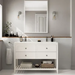 GoodHome Faïence Unie|Faïence Pour Douche<Faïence murale gris clair satiné L.60 x l.20 cm x ép.8,3 mm, Plain