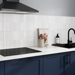 GoodHome Faïence Unie|Faïence Pour Wc<Faïence murale intérieur blanc brillant à motif L.60 x l.30 cm x ép.7 mm, Colville