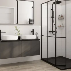 GoodHome Faïence murale intérieur blanc brillant L.60 x l.30 cm x ép.7 mm, Colville- Faïence Unie|Faïence Pour Douche
