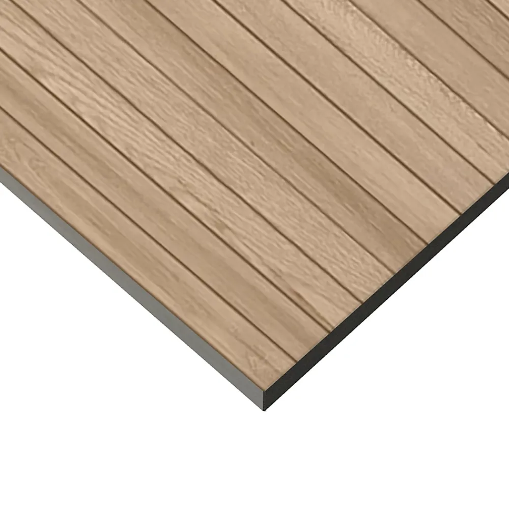 Faïence murale intérieur effet bois décor lamelles L.75 x l.25 cm x ép.9 mm, Teka- Carrelage Mural Pour Cuisine|Faïence Effet Bois