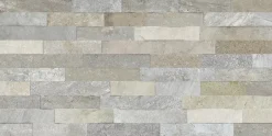 Carrelage Mural Effet Pierre<Faïence murale intérieur effet pierre tons gris décor 3D L.60 x l.30 cm x ép.8,2 mm, Quartz 3D