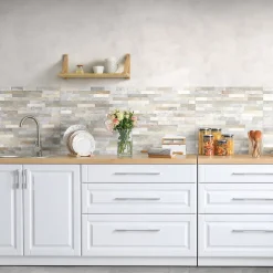 Carrelage Mural Effet Pierre<Faïence murale intérieur effet pierre tons gris décor 3D L.60 x l.30 cm x ép.8,2 mm, Quartz 3D