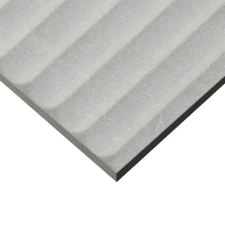 Faïence murale intérieur gris mat effet cannelures L.90 x l.30 cm x ép.10,8 mm, Astor- Faïence Unie|Faïence Pour Wc