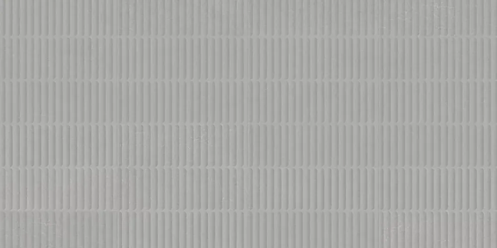 Faïence murale intérieur gris mat effet cannelures L.90 x l.30 cm x ép.10,8 mm, Astor- Faïence Unie|Faïence Pour Wc