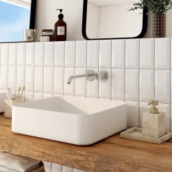 Carrelage Mural Pour Douche|Carrelage Mural Pour Wc<Faïence murale intérieur métro blanc L.15 x l.7,5 cm x ép.7,2 mm