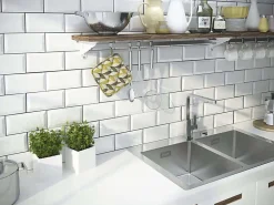 Carrelage Mural Pour Douche|Carrelage Mural Pour Wc<Faïence murale intérieur métro blanc L.15 x l.7,5 cm x ép.7,2 mm