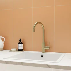 GoodHome Faïence murale intérieur terracotta satiné L.60 x l.30 cm x ép.7 mm, Colville- Carrelage Mural Pour Douche|Carrelage Mural Pour Cuisine