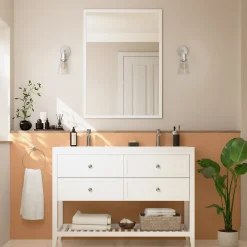 GoodHome Faïence murale intérieur terracotta satiné L.60 x l.30 cm x ép.7 mm, Colville- Carrelage Mural Pour Douche|Carrelage Mural Pour Cuisine