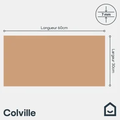 GoodHome Faïence murale intérieur terracotta satiné L.60 x l.30 cm x ép.7 mm, Colville- Carrelage Mural Pour Douche|Carrelage Mural Pour Cuisine