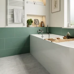 GoodHome Faïence murale intérieur vert satiné L.60 x l.30 cm x ép.7 mm, Colville- Carrelage Mural Pour Douche|Carrelage Mural Pour Cuisine