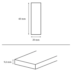 GoodHome Faïence murale ivoire mat décor fines cannelures L.60 x l.20 cm x ép.9,4 mm, Soft Travertin- Faïence Effet Pierre|Faïence Pour Pièce À Vivre