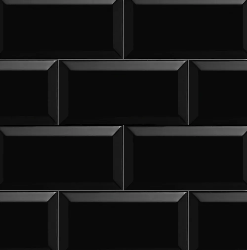 Elyssa Ceramic Faïence murale métro noir mat L.15 x l.7,5 cm x ép.7,2 mm- Faïence Unie|Faïence Pour Douche