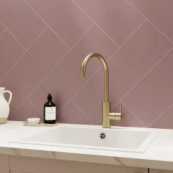 GoodHome Faïence Unie|Faïence Pour Douche<Faïence murale rouge L.60 x l.20 cm x ép.8,3 mm, Plain