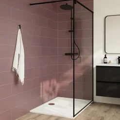 GoodHome Faïence Unie|Faïence Pour Douche<Faïence murale rouge L.60 x l.20 cm x ép.8,3 mm, Plain