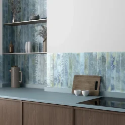 Equipe Ceramica Carrelage Mural Pour Pièce À Vivre|Faïence Unie<Faïence murale unie bleu aqua brillant L.40 x l.5 cm x ép.8 mm, Java