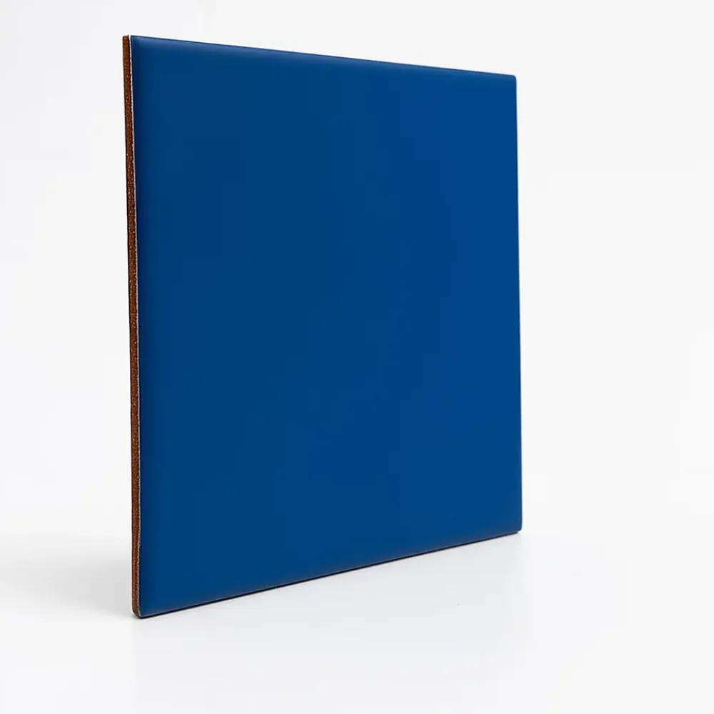 Faïence murale unie bleu saphir satin L.20 x l.20 cm, Monocolor- Faïence Unie|Faïence Pour Douche