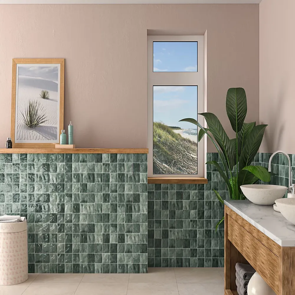Ecoceramic Faïence murale vert brillant L.60 x l.31,6 cm x ép.9 mm, Soul- Faïence Unie|Faïence Pour Wc
