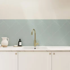 GoodHome Faïence murale vert satiné L.60 x l.20 cm x ép.8,3 mm, Plain- Faïence Unie|Faïence Pour Douche