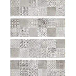 Cristacer Faïence Piemonte Décor Piemonte Grey 60 x 20cm ( vendu par boite de 1,2 m² )- Carrelage Sol Effet Pierre