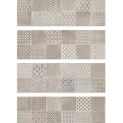 Cristacer Faïence Piemonte Décor Piemonte Taupe 60 x 20cm ( vendu par boite de 1,2 m² )- Carrelage Sol Effet Pierre