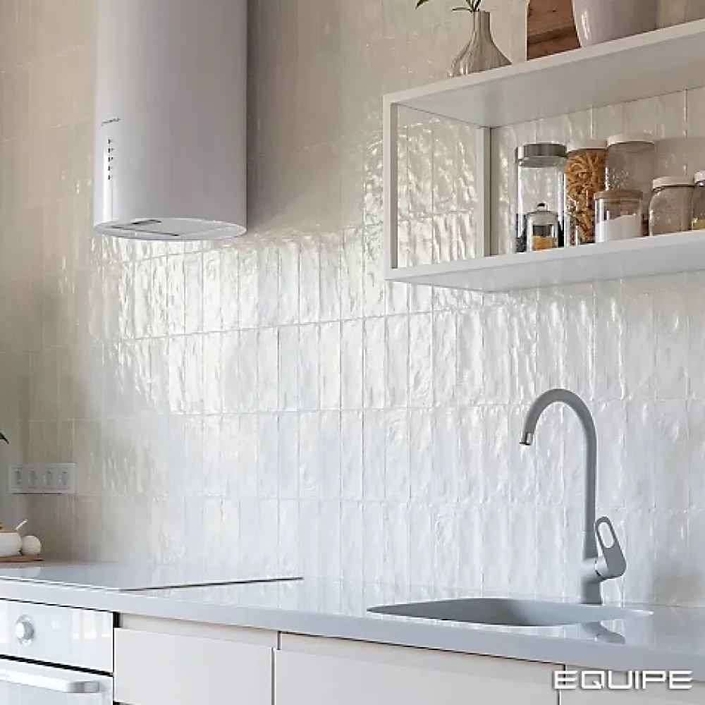Gioia Materia Faïence Pour Salle De Bains<Faience Effet Zellige Blanc MALLORCA 6,5x20cm White - Les Carreaux de Jean